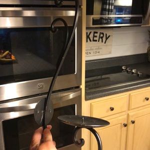 Wrought iron candle holder